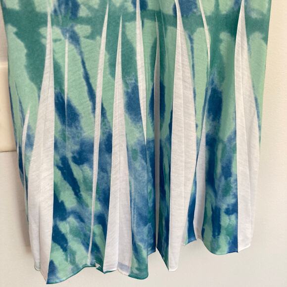 Mudd Juniors M Blue Green Tie Dye Y2K Babydoll Cami Tank Top Fairy Boho Hippie - Picture 4 of 9